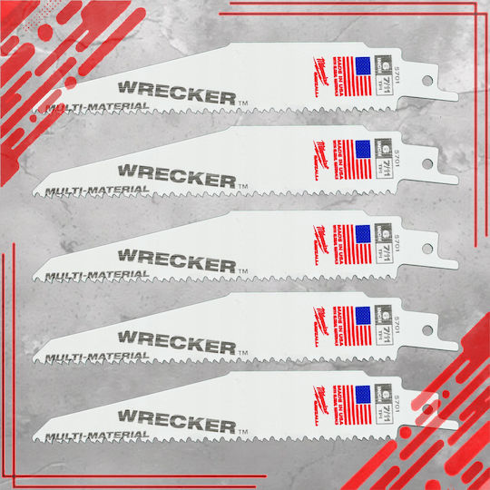 Milwaukee Πριονόλαμα Wrecker 150mm 7/11t 5τμχ