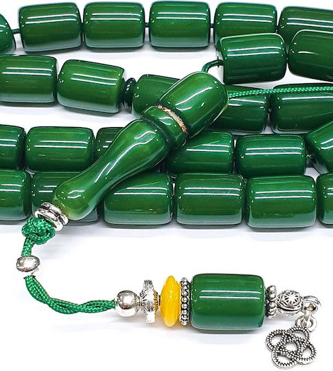 Roloi Komboloi Resin Worry Beads with 33 Beads Green 39cm