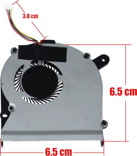 Ανεμιστηράκι Laptop Cpu Cooling Fan Asus Vivobook S400 S400c S400ca S500 S500c S500ca 13nb0051t01011 Udqfryh88das Udqfryh89das Udqfryh89d 13nb0051am06-01 4pin Κωδ.81642