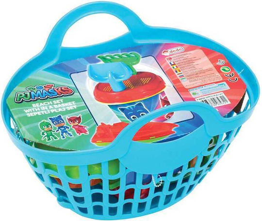 Beach Set In Basket Beach Blue