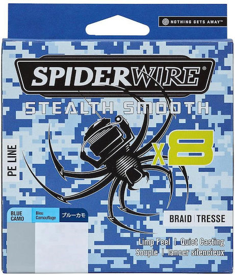 Spiderwire Stealth Smooth X8 Blue Camo 150 M 0.09 Mm 7.5 Kg Fishing Filament
