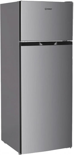 Indesit Ψυγείο Δίπορτο 206lt Υ143xΠ55xΒ55.5εκ. Ασημί I55T0 412S