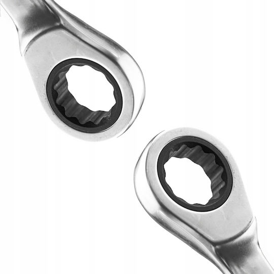 JCB Double Polygon Wrench with Ratchet Mechanism