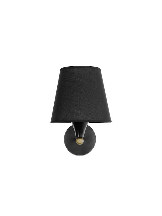 GloboStar Modern Lamp Wall with Socket E27 Black 15x20cm