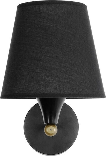 GloboStar Modern Lamp Wall with Socket E27 Black 15x20cm