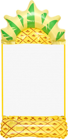 ikonka Saltea Gonflabilă Pentru Plajă Ananas Galbenă 135x72cm