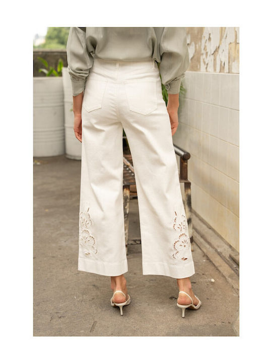 Γυναικείο Jean Παντελόνι σε Wide Γραμμή White