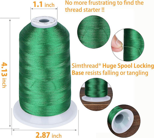 Stickgarn Set 12 Spulen 40wt 5000 M Bunte Farben 2