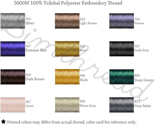 Stickgarn Set 12 Spulen 40wt 5000 M Bunte Farben 2