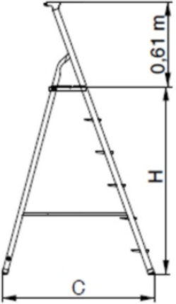 Ladder Aluminum with 3 Steps