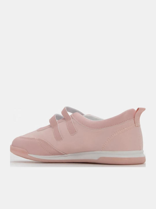 Damen Ballerinas Spitz zulaufend Mit Riemen Rosa