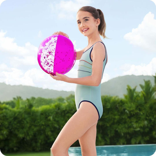 Bestway Minge Gonflabilă De Plajă 41 Cm Roz Sclipici