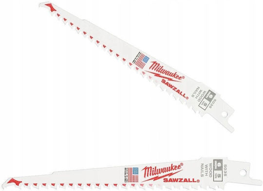 Milwaukee Reciprocating Saw Blade 150mm 50 Pieces