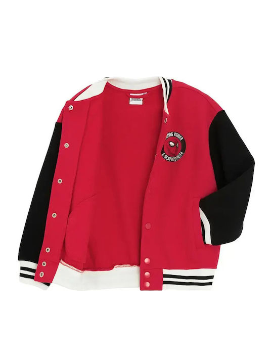 Kinder-Sweatshirt Strickjacke Rot