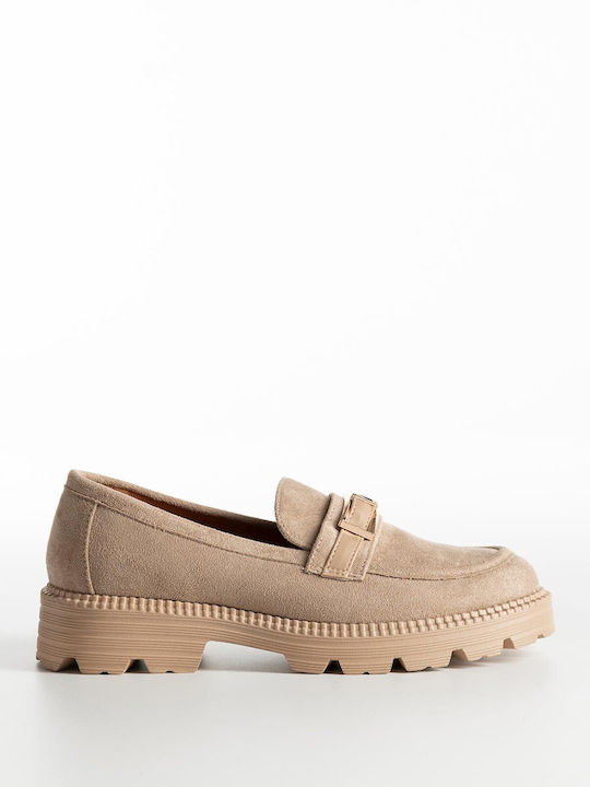 Γυναικεία Loafers σε Μπεζ Χρώμα