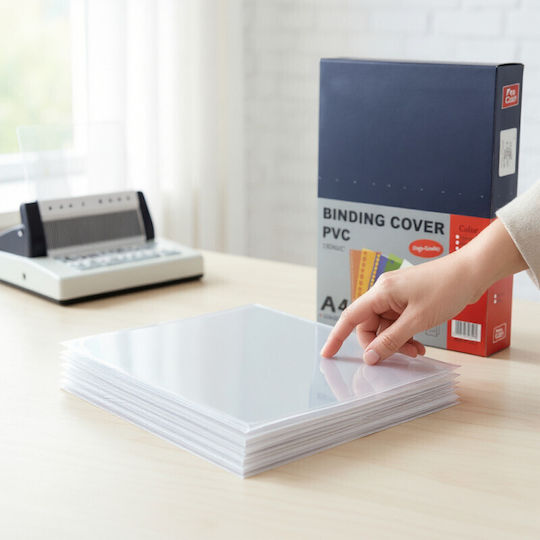 Transparent Pvc Covers Filing A4 Size 150 Microns Set 100 Pieces