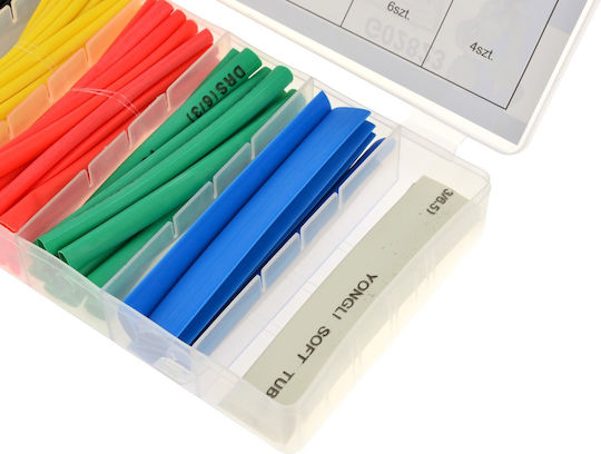 Set Tuburi Termocontractibile Colorate Pentru Cabluri 100 Bucăți Geko