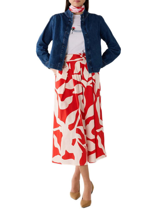 MORE & MORE Hochtailliert Maxi Rock Red