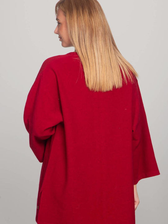 Women's Cardigan Dark Red