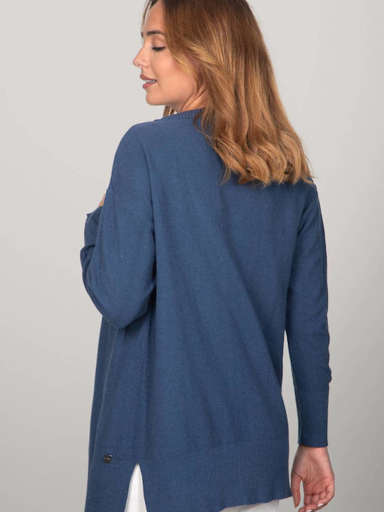 Women's Cardigan with Buttons Navy Blue