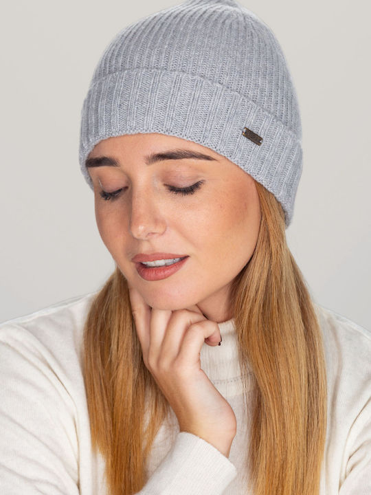 Beanie Γυναικείος Σκούφος Πλεκτός σε Γκρι χρώμα
