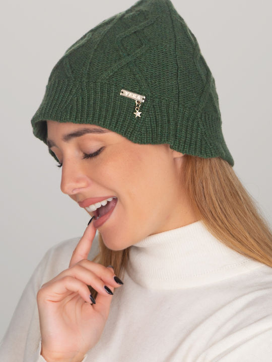 Beanie Γυναικείος Σκούφος Πλεκτός σε Πράσινο χρώμα
