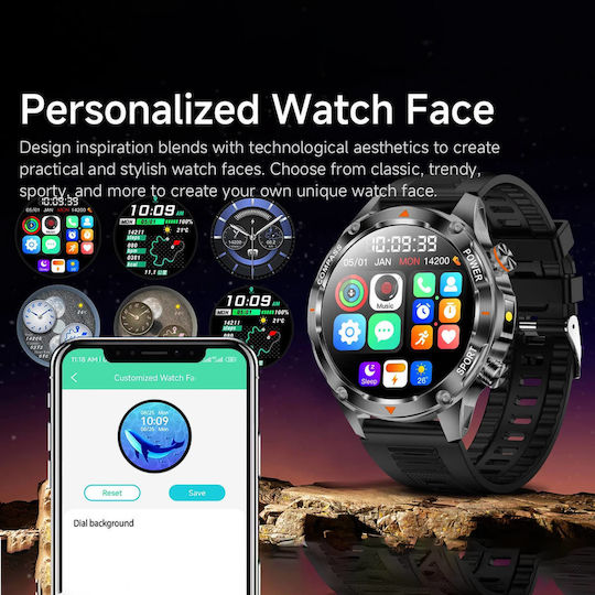 Smartwatch Microwear V65 Brown Silicone