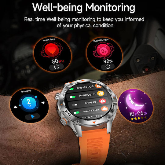Smartwatch Microwear V65 Brown Silicone