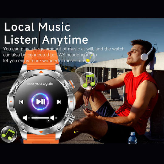 Smartwatch Microwear V65 Brown Silicone