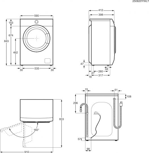 Electrolux Πλυντήριο Ρούχων 6kg 1000 Στροφών Γκρι EWS6306DXE