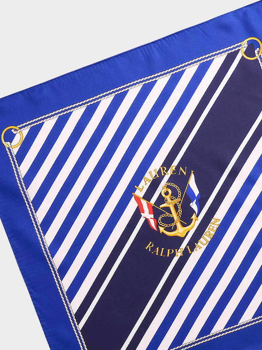 Ralph Lauren Γυναικείο Μεταξωτό Φουλάρι Μπλε