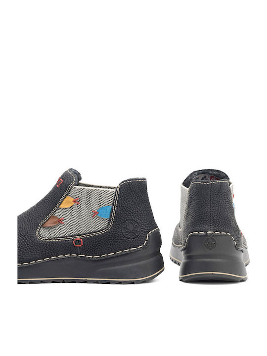 Piele Cizme de gleznă pentru femei Negru