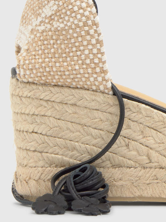 Carina 6 Women's Leather Platform Espadrilles Black