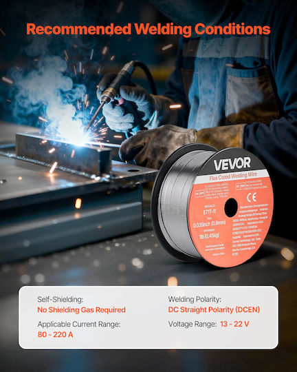 Vevor Flux Core Mig E71t-11 Welding Wire Rolls 0.9mm 2 Pieces Mighsyxhse71awqrf001v0