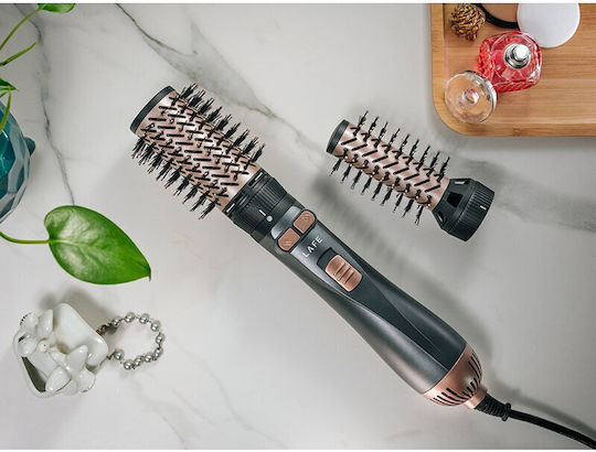 Lafe Ceramic Electric Hair Brush with Air and Rotating Head for Curls 1200W