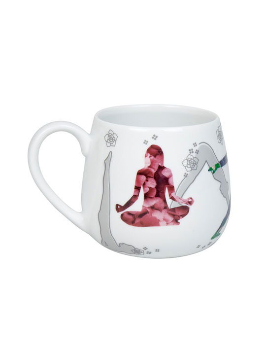 Konitz Cană Ceramică cu Capac Albă 420ml