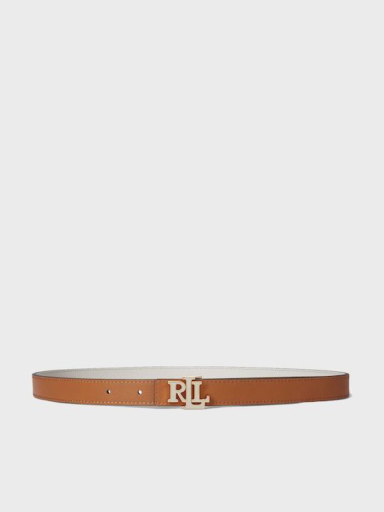 Ralph Lauren Δερμάτινη Γυναικεία Ζώνη Λευκή Ralph Lauren Δερμάτινη Γυναικεία Ζώνη Λευκή