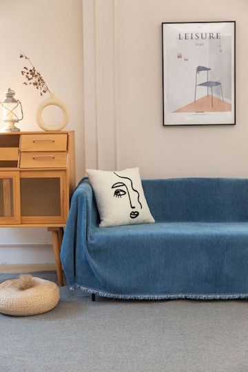 Mc Decor Ριχτάρι Διθέσιου Καναπέ 180x240εκ. Μπλέ