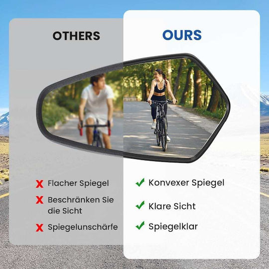 Bicycle Handlebar Mirror 360° Left & Right Black