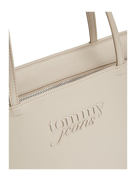 Leder Damen Tote Tasche Beige