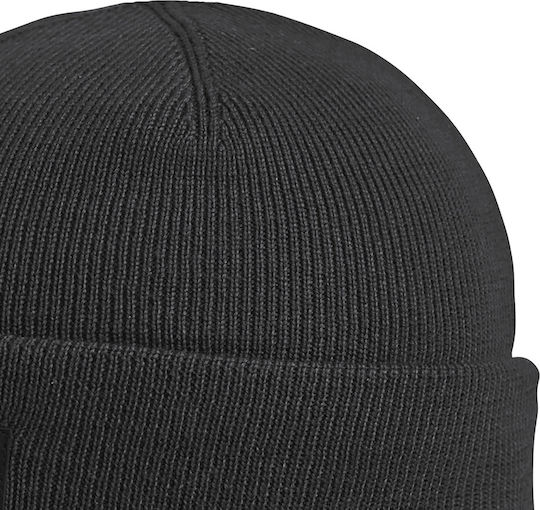 Beanie Unisex Beanie mit Rippstrick in Schwarz Farbe