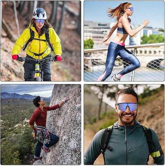 Ochelari de ciclism Sport cu Montură Albastru și Lentile Polarizat