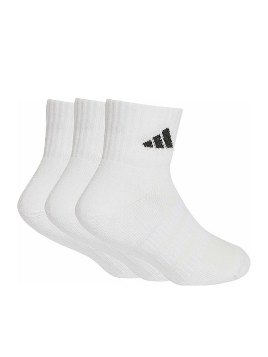 adidas Παιδικές Κάλτσες Μακριές White 3 Ζευγάρια