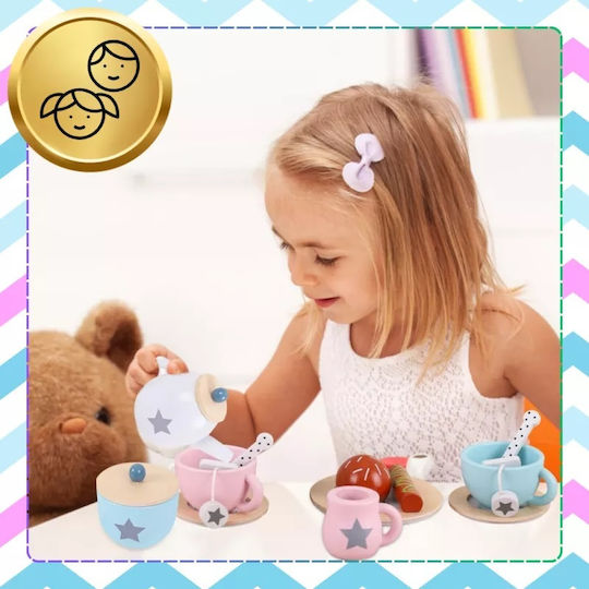 NICEkids Teeservice Spielzeug aus Holz für 3+ Jahre