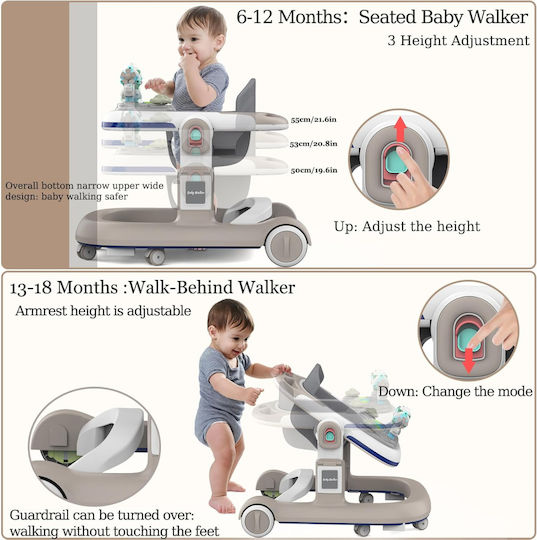 Little Mom Baby-Lauflernhilfe für 7+ Monate Beiges