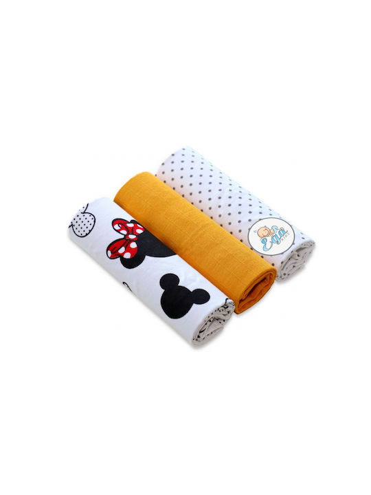 Ega Cotton Changing Pads Yellow 60x80cm. 3pcs
