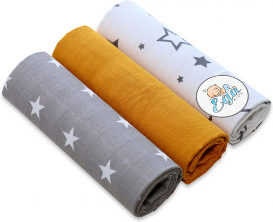 Ega Cotton Changing Pads Yellow 60x80cm. 3pcs