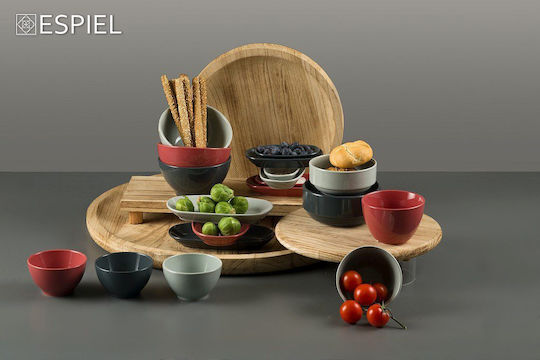 Espiel Essentials Μπωλ Σερβιρίσματος Στρογγυλό Γκρι με Διάμετρο 14εκ.