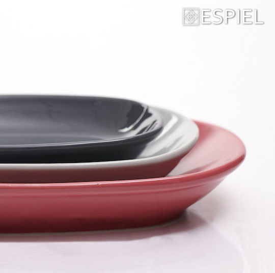Espiel Essentials Servierschüssel Rund aus Porzellan Rot