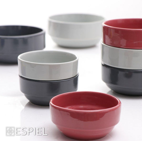Espiel Essentials Μπωλ Σερβιρίσματος Στρογγυλό Γκρι με Διάμετρο 14εκ.